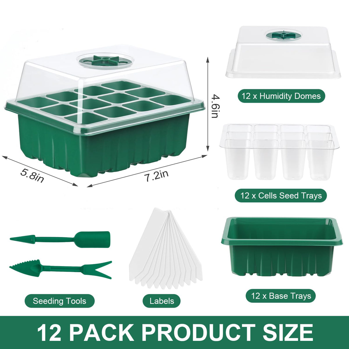 DJGINRO adjustable humidity dome controls moisture for consistent germination