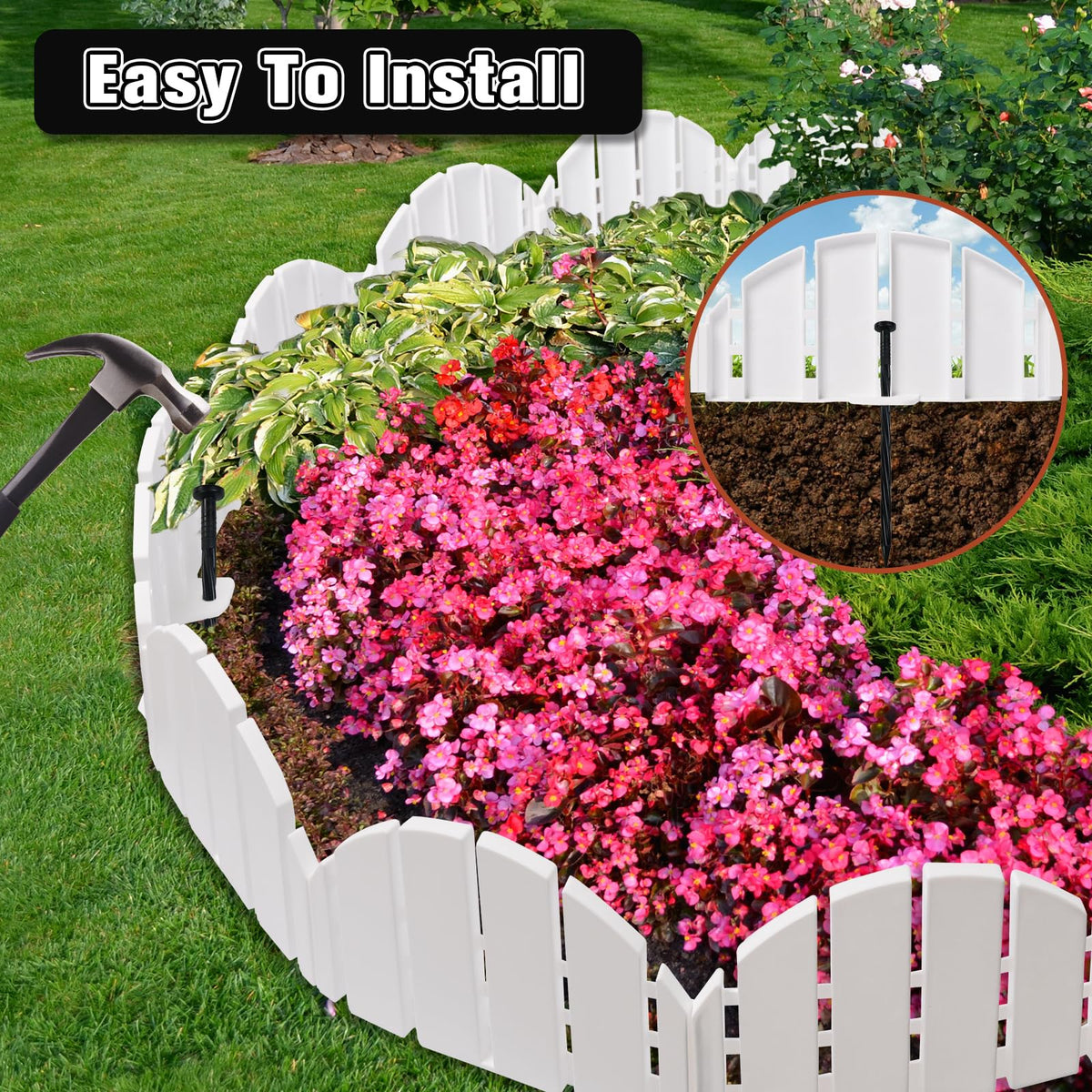 DJKFAEK weather-resistant edging maintains stability in various weather conditions