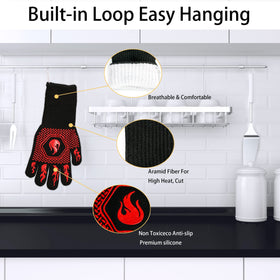 DKHDBD gloves with silicone anti-slip grip for steady utensil control