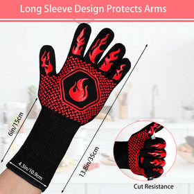 DKHDBD heat resistant gloves protect hands during high-heat cooking