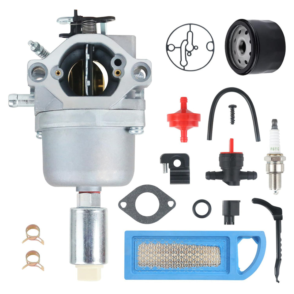 DKIIGAME carburetor closeup for Briggs & Stratton engines shows sturdy build for reliable starts.