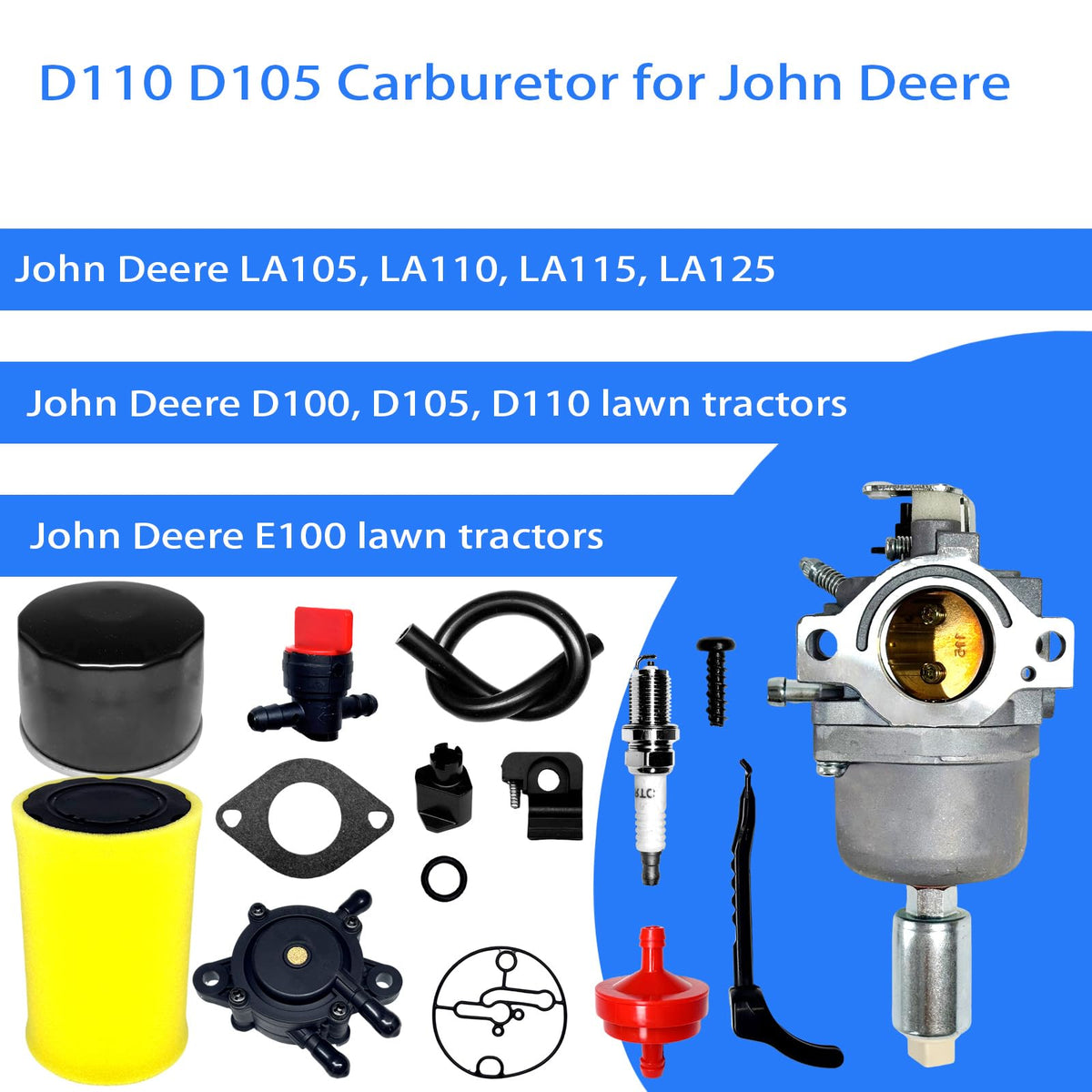 DKIIGAME D110 carburetor installation kit ready for quick swap