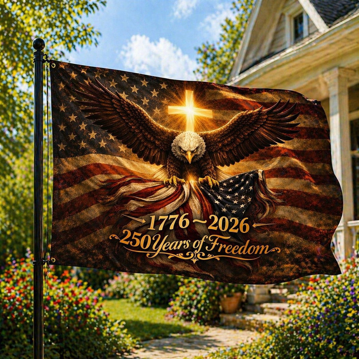 DKJOAZ We The People flag shows motif on both sides.