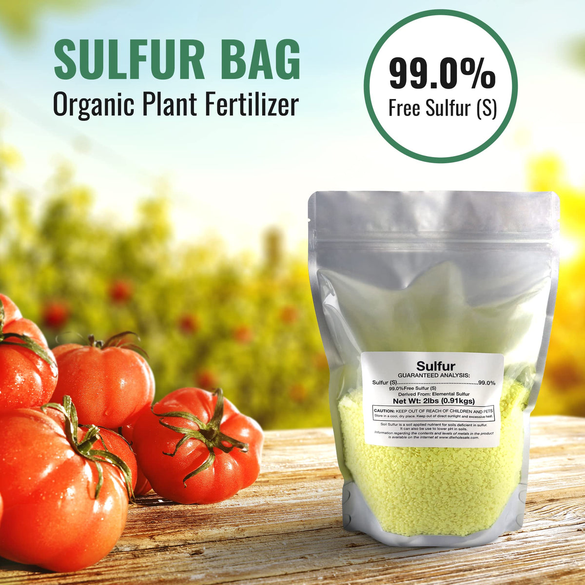 DL Wholesale organic sulfur fertilizer aids nutrient balance for thriving plants.