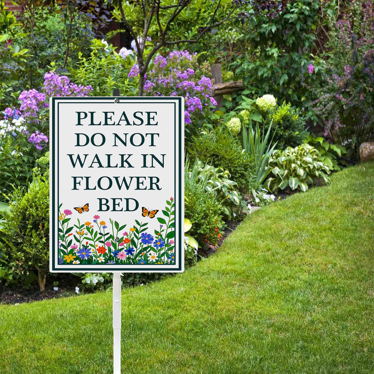 Dlonvoh rustproof aluminium sign close-up highlights durable outdoor material.