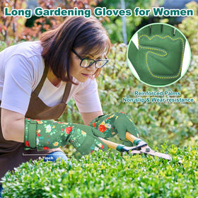 DLY breathable canvas back gloves keeping hands cool during long gardening sessions