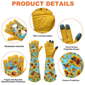 DLY Long Garden Gloves for Women provide extended forearm protection.