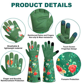DLY women's garden gloves with adjustable cuffs for snug fit during yard work