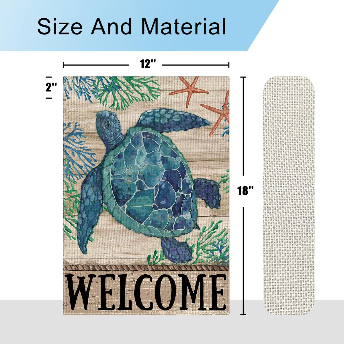 Dlzdn coastal flag adds rustic charm to porch or patio.