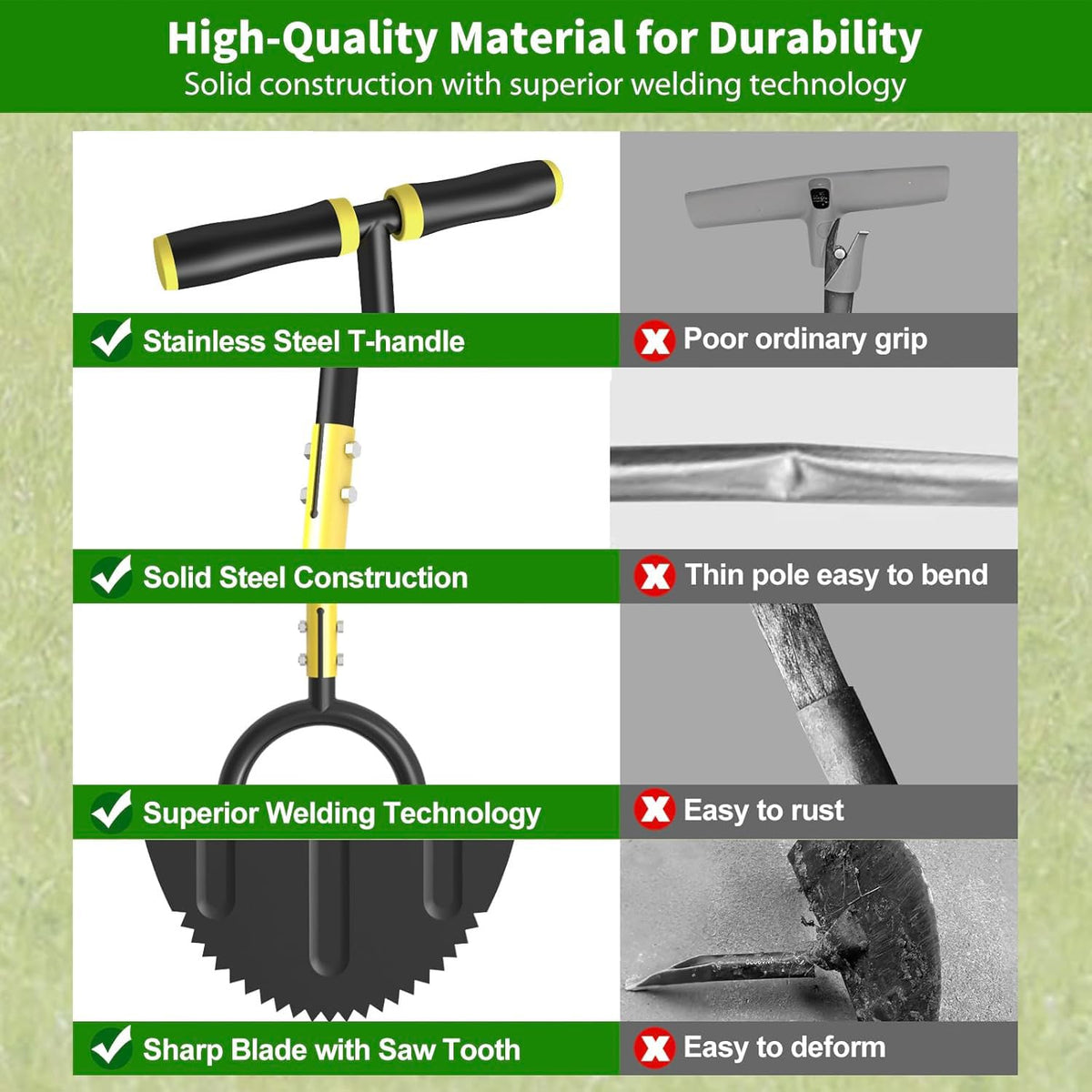 DMHMXZ edger with extra-wide foot platform increases leverage.