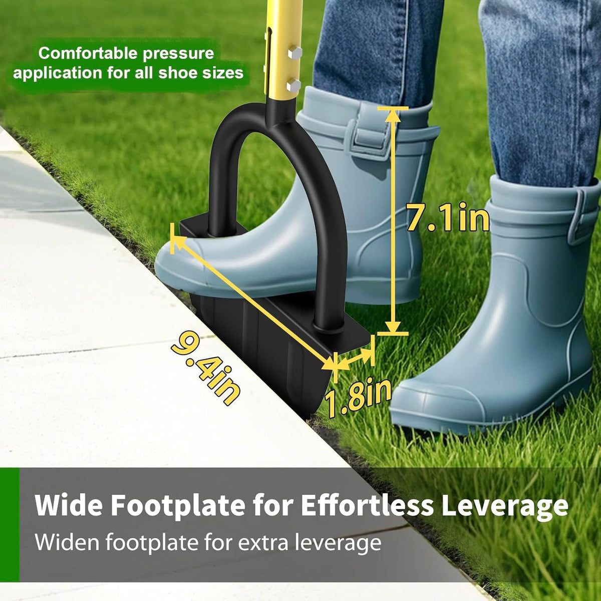 DMHMXZ lawn edger with half moon saw-tooth blade for dense turf cuts.