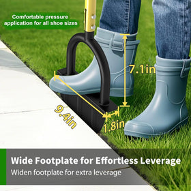 DMHMXZ lawn edger with half moon saw-tooth blade for dense turf cuts.