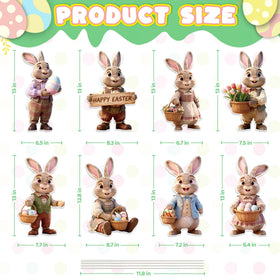 DMIGHT bunny yard sign with eggs design adds festive curb appeal outdoors.