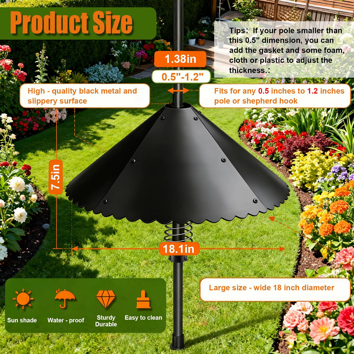 DMTXCRP keeps backyard birds safe and reduces feeder raiding.