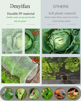 Dmyifan breathable nylon garden net lets sun and rain through for healthy growth
