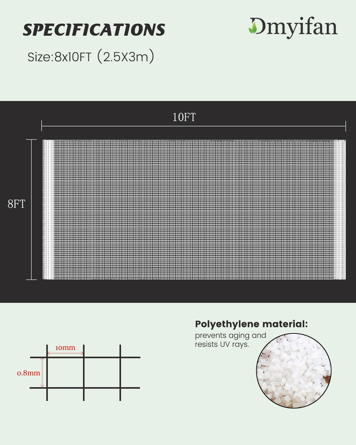 Dmyifan cut-to-size garden net simplifies custom fits for varied beds