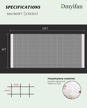 Dmyifan cut-to-size garden net simplifies custom fits for varied beds