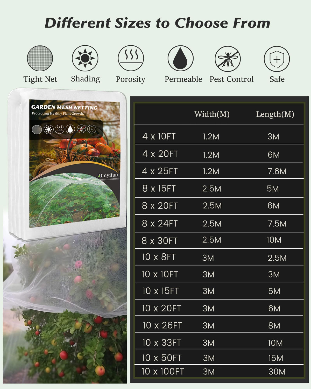 Dmyifan eco-friendly polyethylene net safe for plants and environment