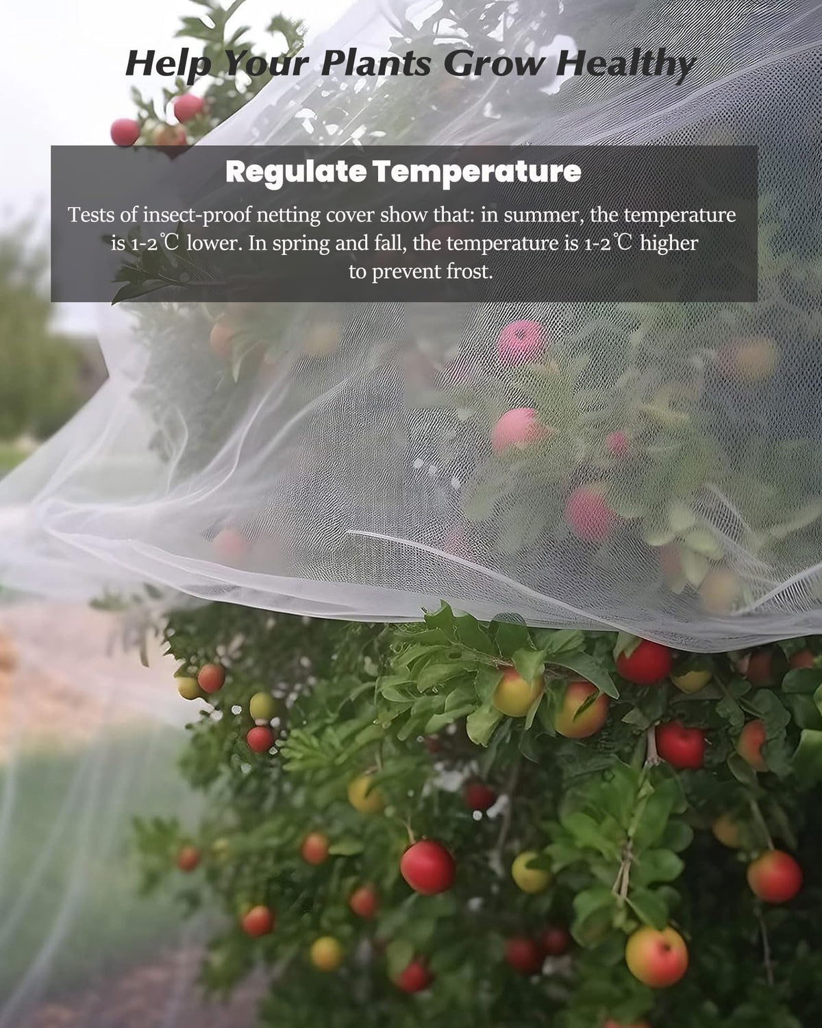 Dmyifan pest barrier net for vegetables shields plants from pests while preserving airflow