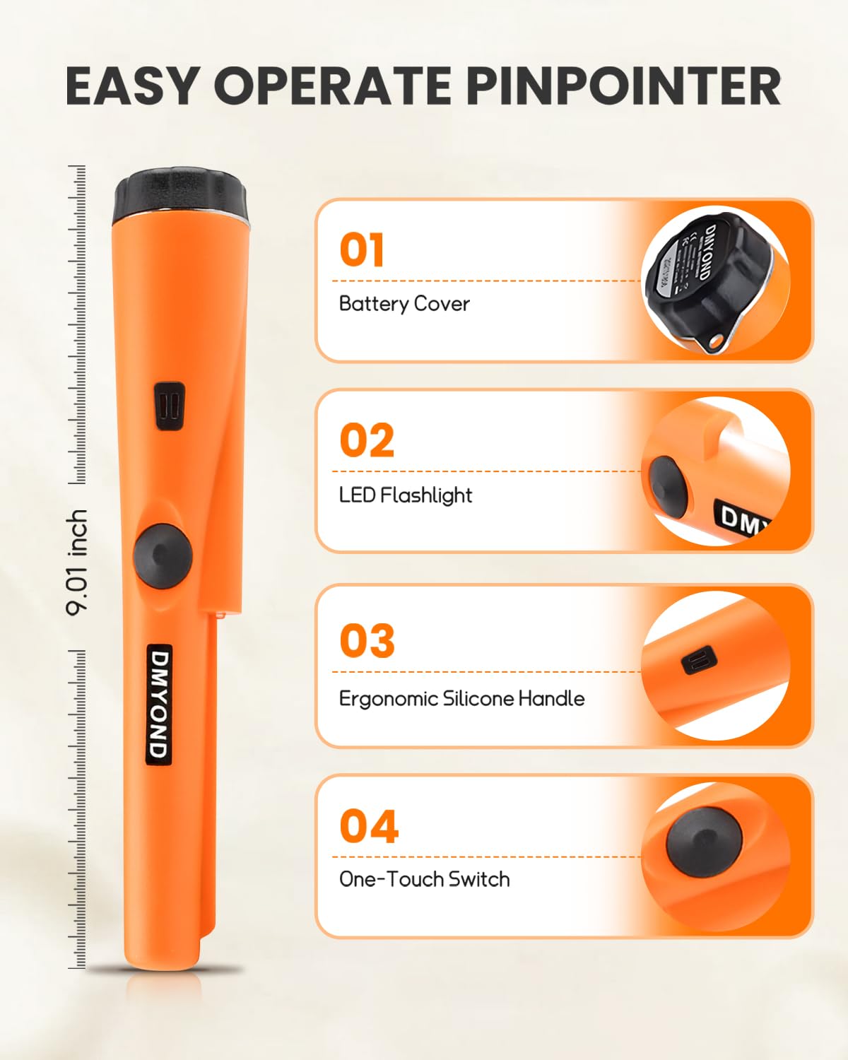 Dmyond pinpointer belt-carry-kit keeps the device secure on outdoor digs