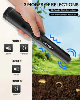 Dmyond pinpointer LED indicator and bright alert help locate metal swiftly.