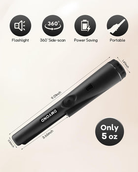 Dmyond pinpointer partial waterproof tip handles shallow water checks.