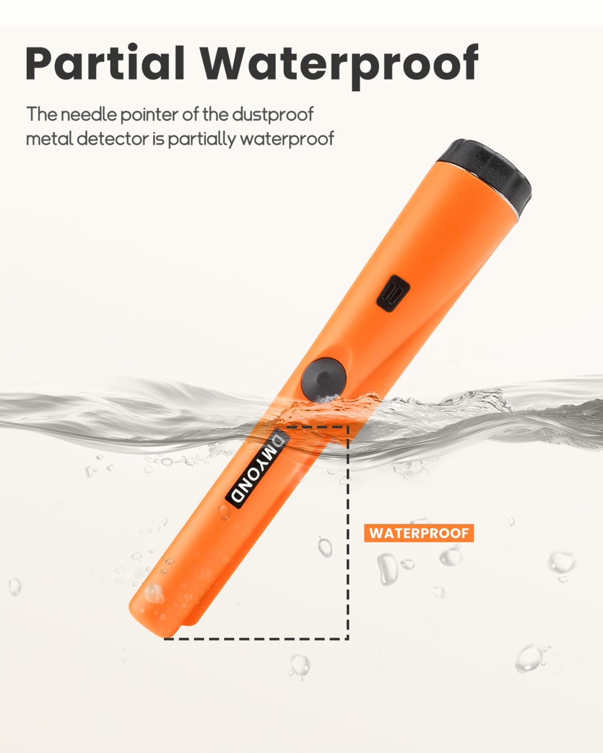 Dmyond pinpointer partial-waterproof lets you test shallow water for metal