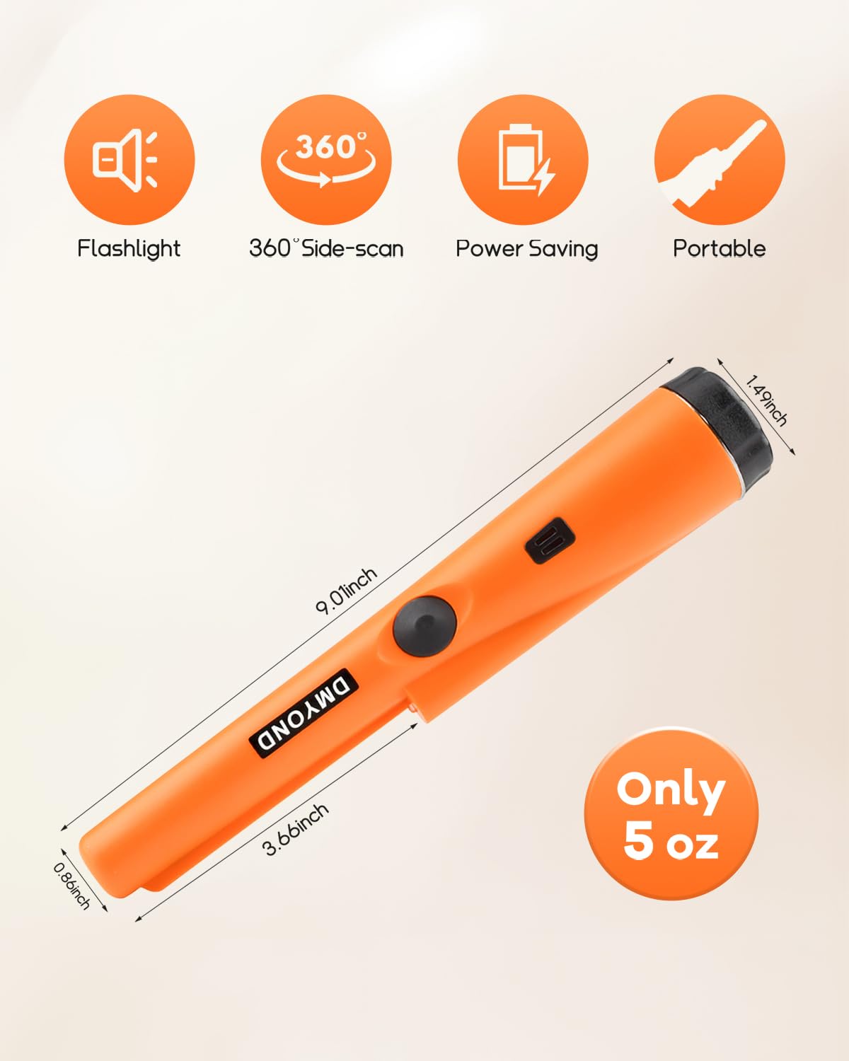 Dmyond pinpointer wide-temperature-range suits field hunts in extreme conditions