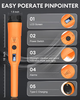 Dmyond compact handheld pinpointer designed for easy pocket storage