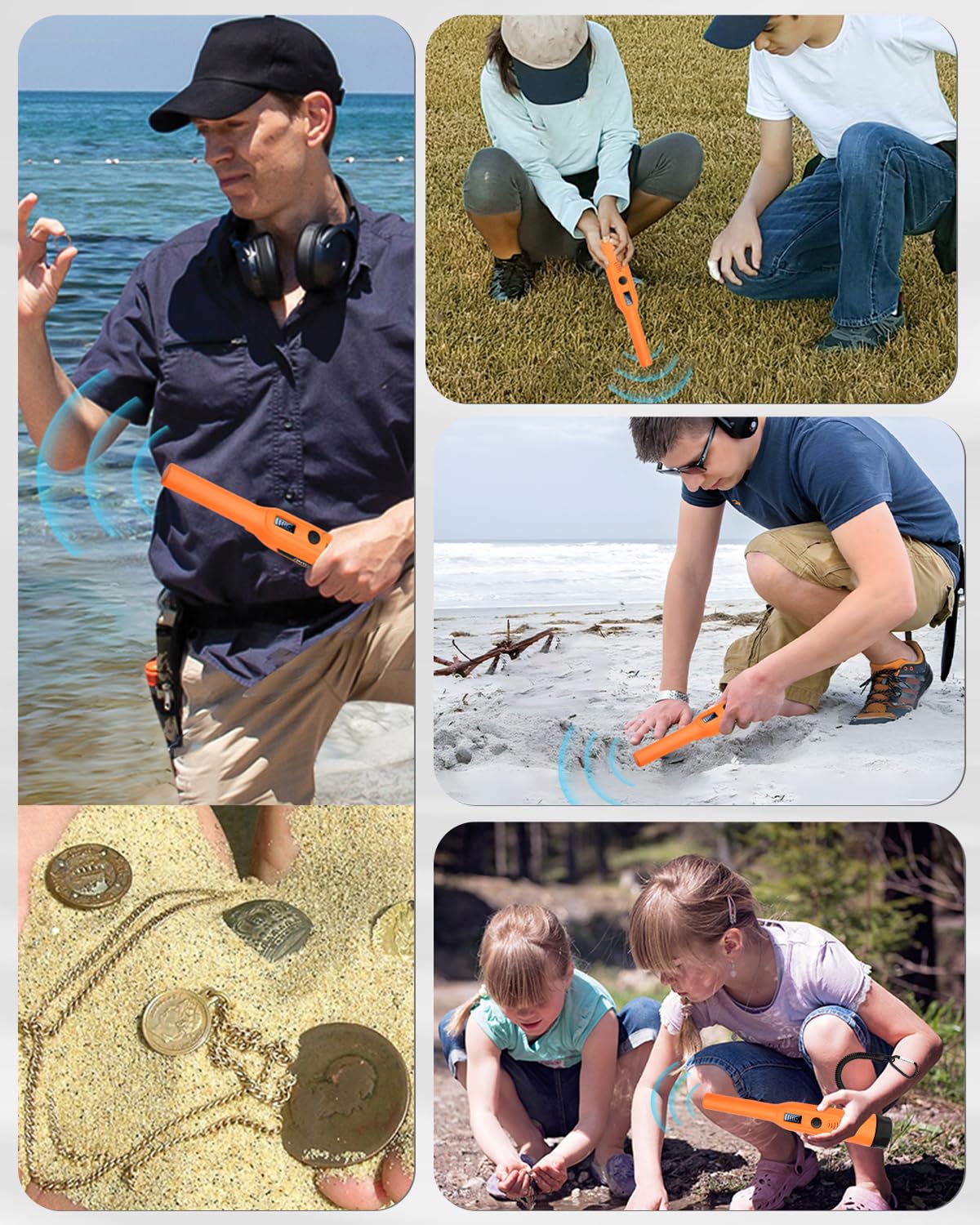 Dmyond in-use search for coins and relics in outdoor environments