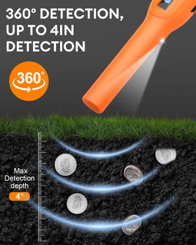Dmyond pinpointer LED light aids metal detection in dim light