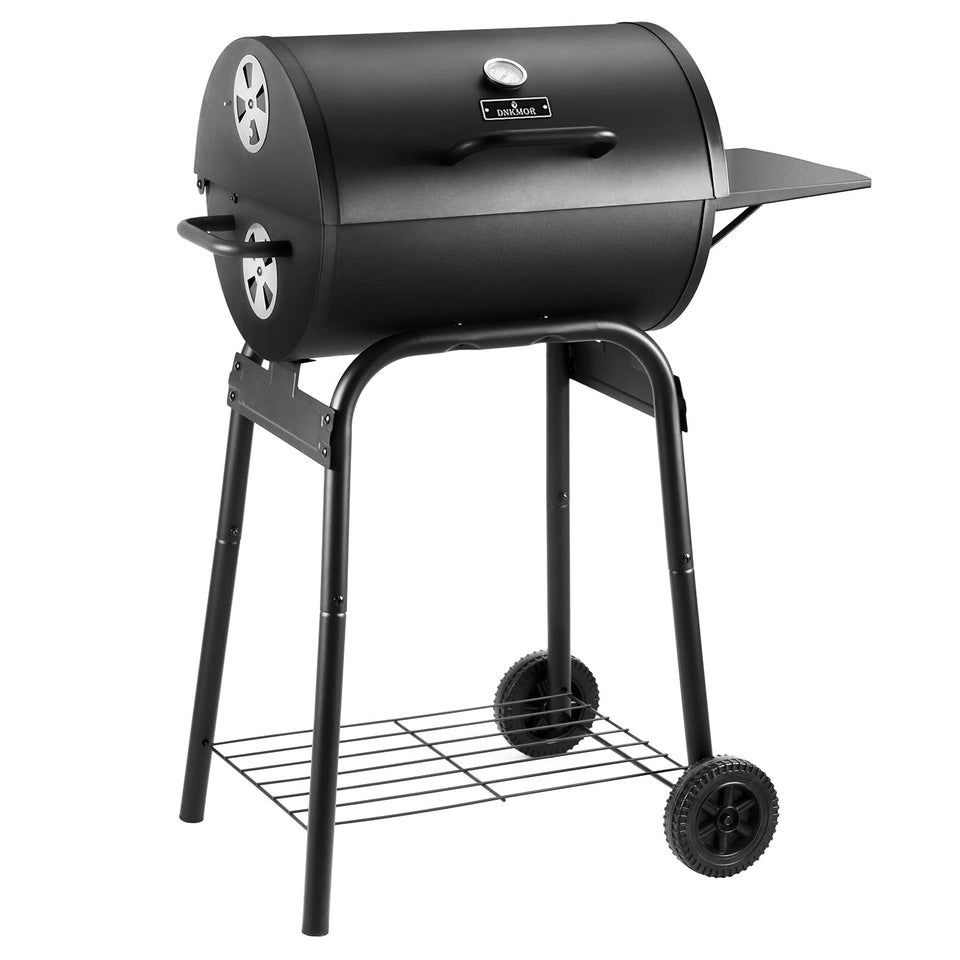 DNKMOR charcoal grill with 500 sq in cooking grates for hosting large outdoor gatherings