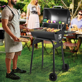DNKMOR chrome warming rack keeps ready items warm during barbecues