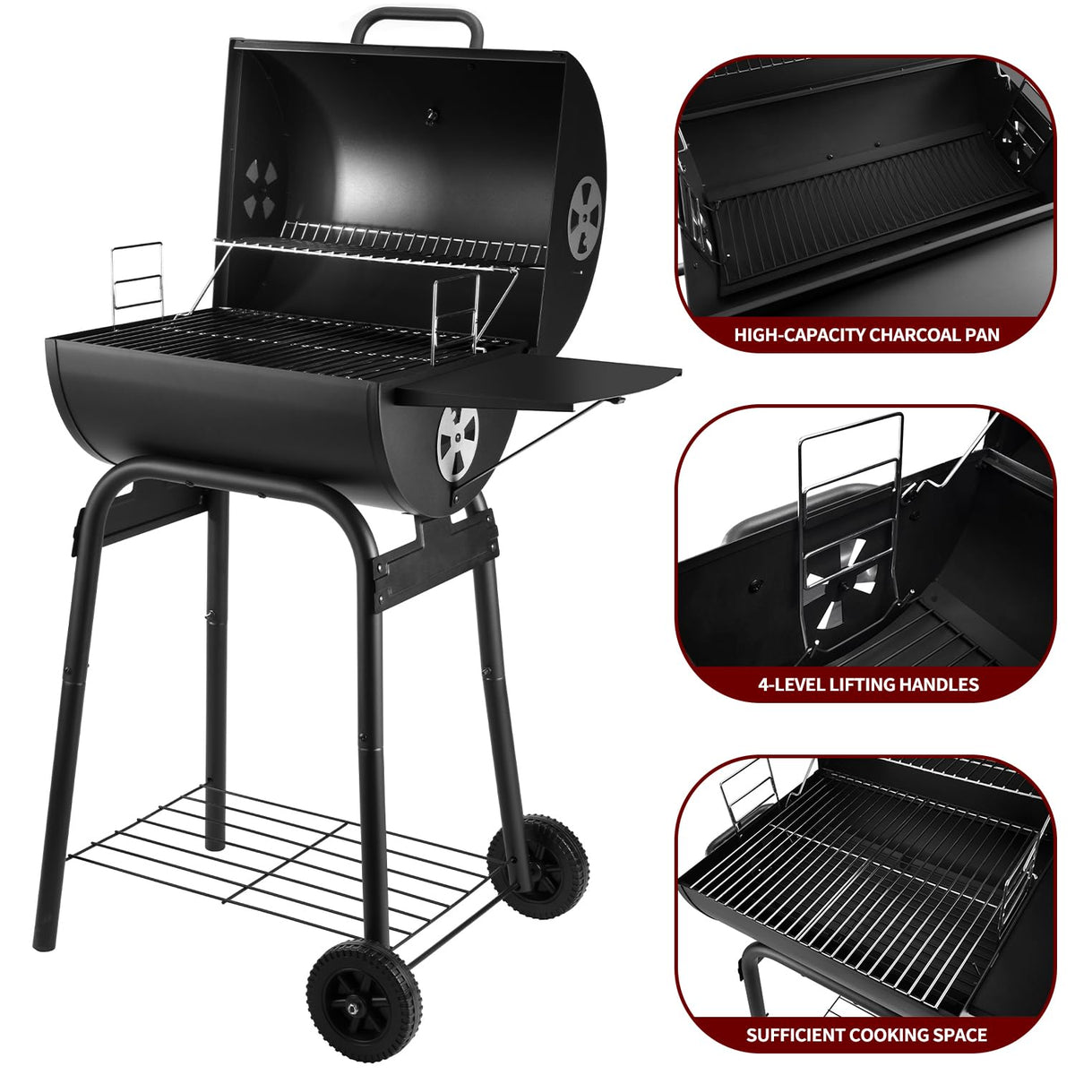 DNKMOR enamel grilling racks resist high heat and wipe clean easily