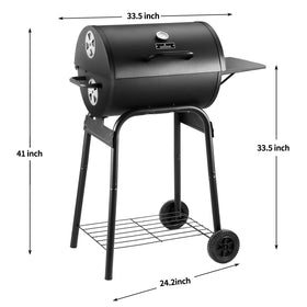 DNKMOR side table provides extra prep space during backyard barbecues