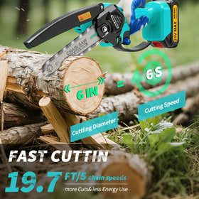 DNLBBO Mini Chainsaw battery-pack highlights long runtime for cordless efficiency