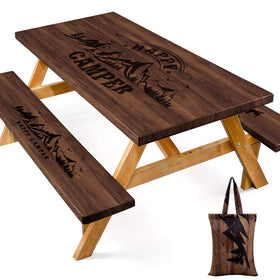 Dntorx picnic table cover 72x30 brown guarding surface from rain and spills