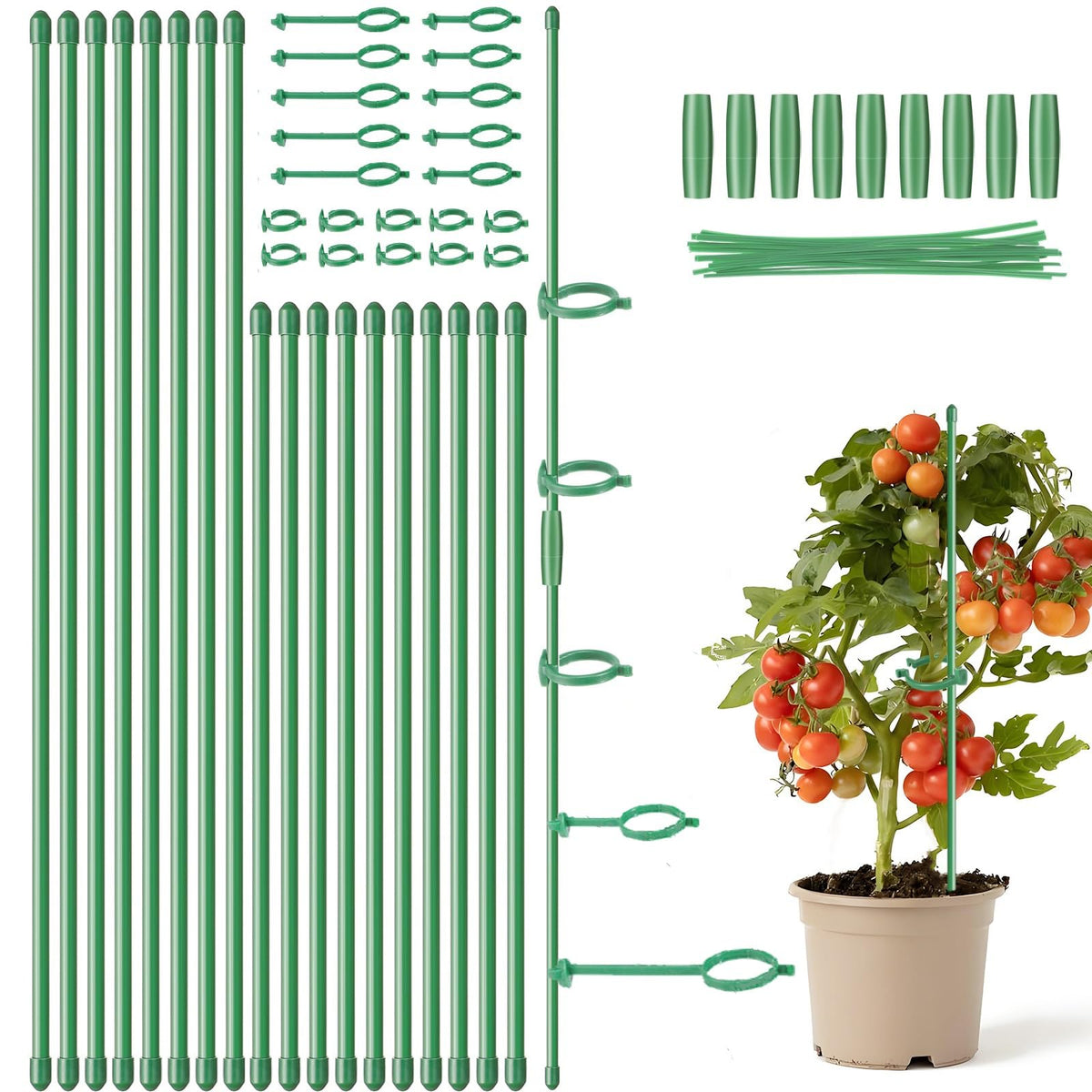 Dntorx 16-inch plant stake rod provides sturdy indoor plant support