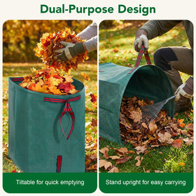 Dntorx yard waste bag stands upright for convenient gathering