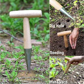 DNUZEWR dibbler with T-handle provides stable grip for precise holes.