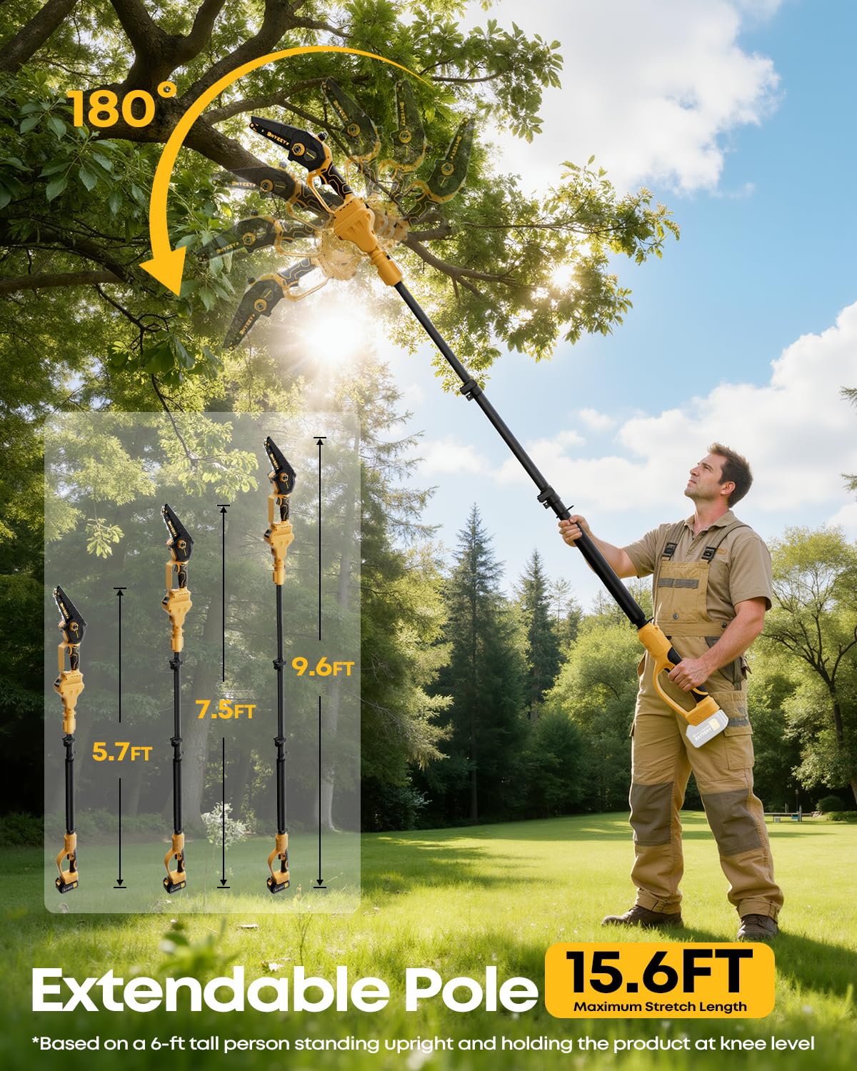 Dnveey 800W brushless motor delivers steady performance at full extension.