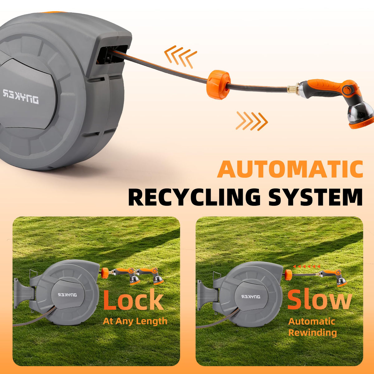 DNYKER lock-any-length system demonstrates adjustable watering length