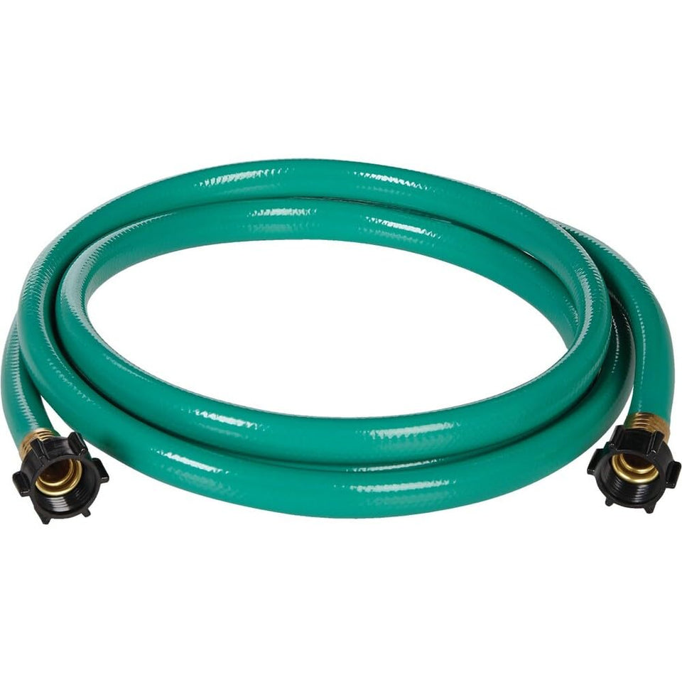 Do It Best Gs GS15-019 FF green leader hose with brass ends for durable faucet connections.