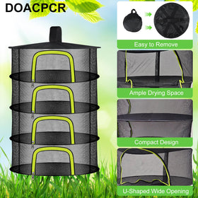 Doacpcr hanging basket net dries seeds, buds, and small fruits effectively.