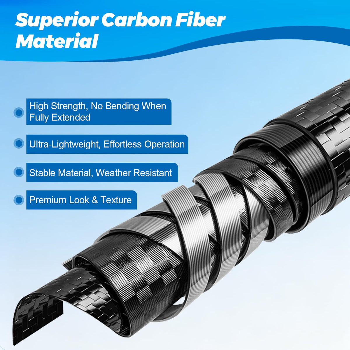 DOBEN pool pole with quick-lock facilitates easy length adjustment.