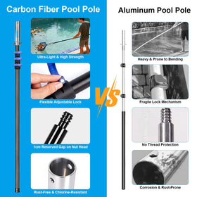 Rust-resistant carbon fiber construction ensures longevity in outdoor pools.