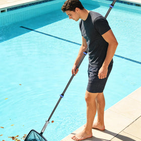 DOBEN pole compatible with skimmer nets, brushes, leaf rakes, and more.