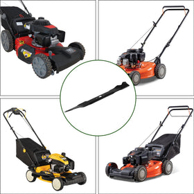 Close-up of DOCAS mulching blade edge for precise clippings.