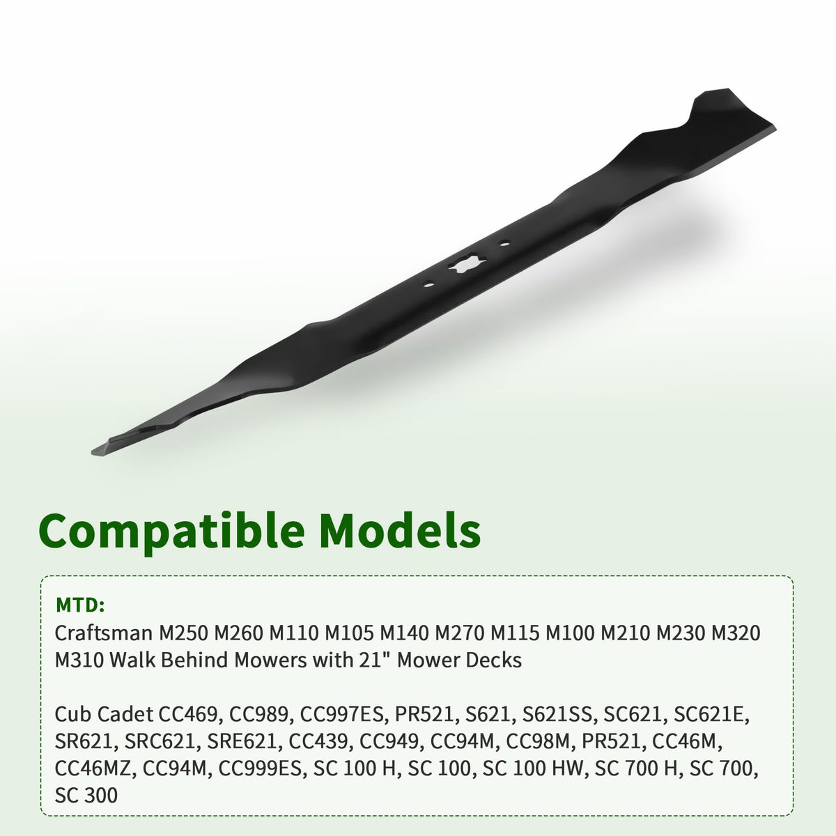 DOCAS 21in Craftsman compatible blade improves mowing performance.