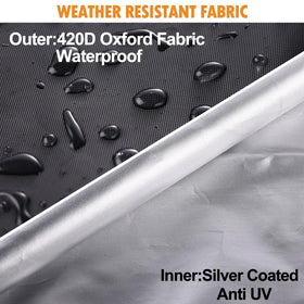 Mid-section wind buckle on DOCEPERT umbrella cover for secure fit in winds